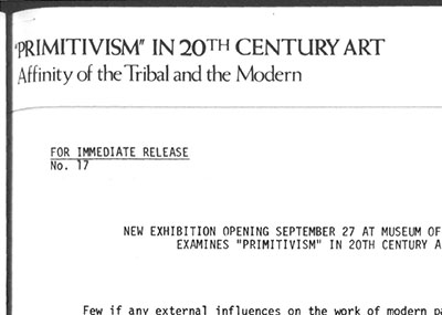 Primitivism Press Release, Reading List @ MoMa, selected by Jaret Vadera