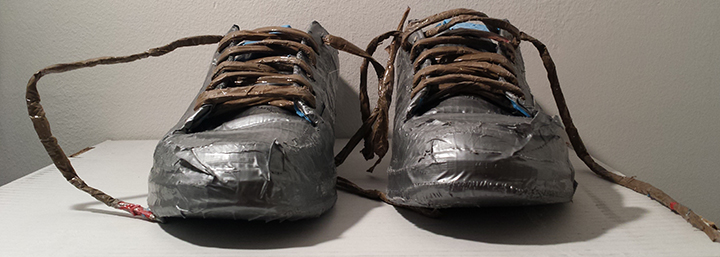 Duct Tape Gray and Jeepney Blue Kicks, Jaret Vadera, 2014